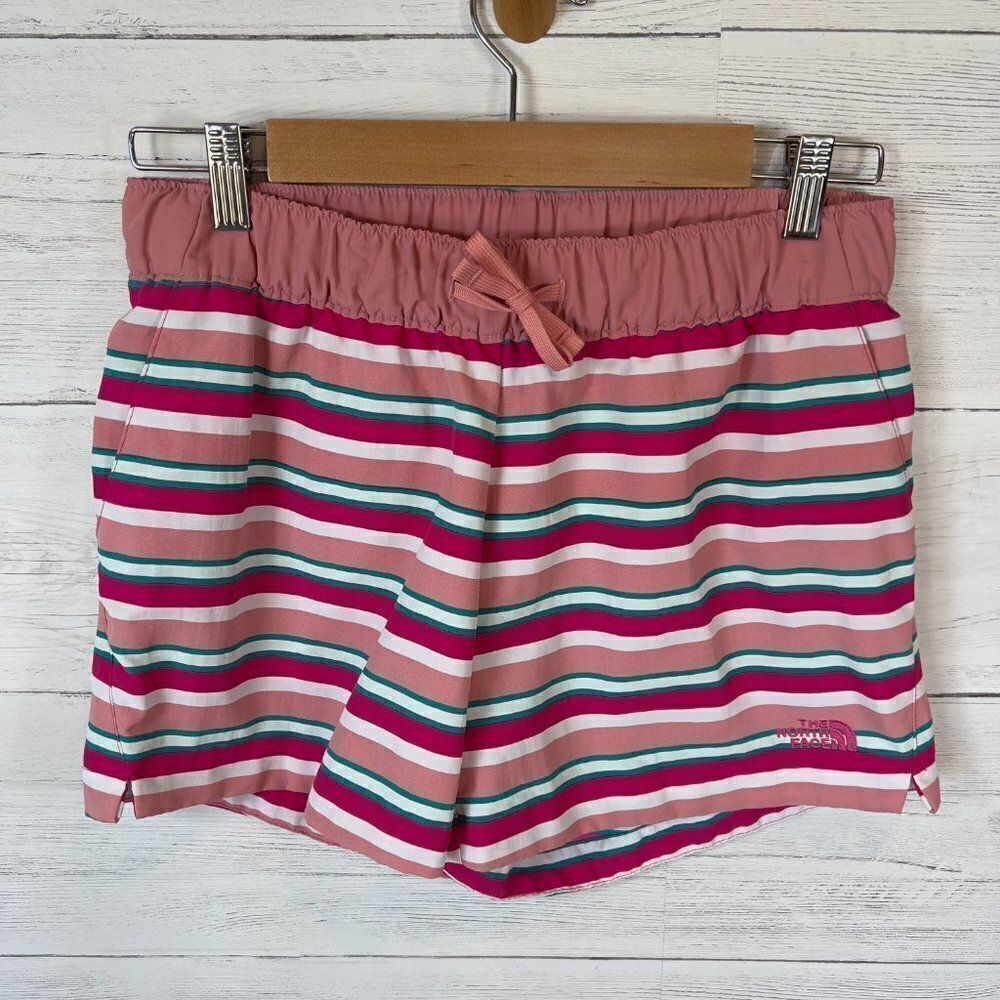 The North Face Shorts Womens Size Small Classic V Pink Striped Mini 4 in Outdoor - Picture 15 of 16
